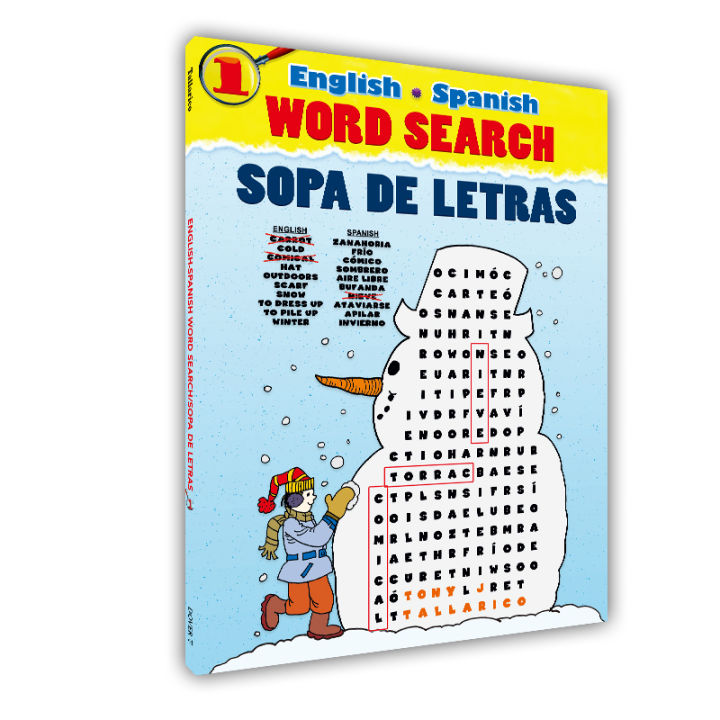 English Spanish word search / SopA de Letras #1 3-5 days delivery