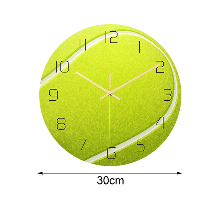 sanwood-ไม้พาย-นาฬิกาแขวนผนังหน้าจอขนาดใหญ่ลูกกีฬาอะคริลิคนาฬิกาแขวนผนังพิมพ์ลายสร้างสรรค์สำหรับนาฬิกาบ้าน