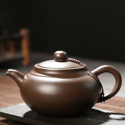Minmin กาน้ำชาทรายสีม่วง Yixing ความจุสูง,กาน้ำชาเดียวขนาดใหญ่มีรูกลมชุดถ้วยชาชุดชากังฟู
