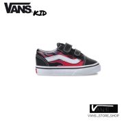 รองเท้าเด็กVANS OLD SKOOL V MOTO FLAME BLACK RACING RED TODDLER สินค้ามีประกันแท้