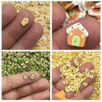 ELEGANT 50g Mushroom House Heart Avocado Slices Polymer Hot Clay Sprinkles for Crafts DIY Making Scrapbooking Phone Nail Art Decorations