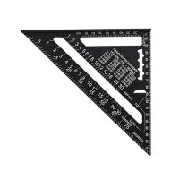 Triangle Ruler 7/12 inch Aluminum Alloy Angle Protractor Speed Metric Square Measuring Ruler for Building Framing Tool Gauge