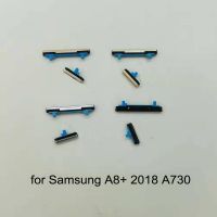 เหมาะสำหรับ Samsung Galaxy A8 Plus 2018 A730 A730F A730N A730W กรอบกรอบโทรศัพท์เดิมคีย์ด้านข้างใหม่เปิดปิดไฟปุ่มปรับระดับเสียง