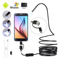 3 in 1 10/1/5/3/2/1 เมตร USB endoscope borescope 6 LED กันน้ำงูกล้องสำหรับ Mac Windows IOS Android มาร์ทโฟนโทรศัพท์มือถืออุตสาหกรรม endoscope