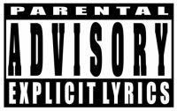 โปสเตอร์ รูปภาพ Parental Advisory ป้าย เตือน คำหยาบ บนอัลบั้มเพลง รูปหายาก โปสเตอร์ ติดผนัง สวยๆ ภาพติดผนัง poster