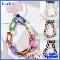 BUCHE ป้องกันการสูญเสีย สายคล้องป้องกันการสูญหายของโทรศัพท์ อะคริลิค อุปกรณ์เสริมเคสโทรศัพท์ สายคล้องโทรศัพท์มือถือ สากลสากลสากล จี้ข้อมือสั้นที่สำคัญ โทรศัพท์สำหรับโทรศัพท์