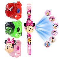 ✇№✜ Disney Mickey Kids Watches for Girls 3D Projection Frozen Elsa Minnie Digital Children Clock School Gift relogio infantil