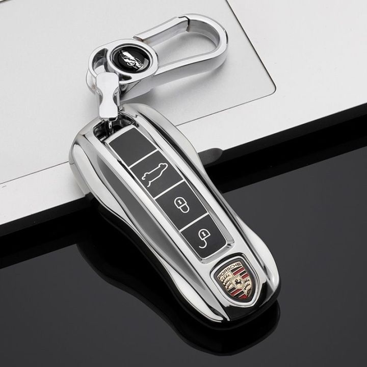 เปลือกกุญแจปอร์เช่-เคสกุญแจ-cayenne-ใหม่-macan-718-panamera-911-พวงกุญแจรถ