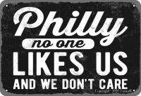 Philly ไม่มีใครชอบเราและเราไม่สนใจงานฝีมือตกแต่งโลหะย้อนยุคนิ้วสำหรับโรงรถฟาร์มสวนห้องน้ำห้องครัวที่บ้านเครื่องตกแต่งฝาผนังคำพูดที่สร้างแรงบันดาลใจ