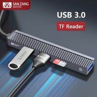 【LZ】☁☊❦  SANZANG-Tipo C Multi Splitter 4 portas USB 3.0 2.0 adaptador de alumínio portátil TF Dock Macbook Pro PC Acessórios de computador