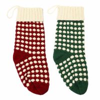 37/46cm Christmas Stocking Knitted Socks Christmas Tree Hanging Decorations Pendant Socks Candy Bag Holder Gift Box Party Favor Socks Tights