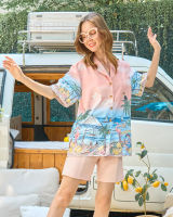 Wila-Zesty Beach Shirt เชิ้ตฮาวาย oversize เสื้อไปทะเล พิมพ์ลาย