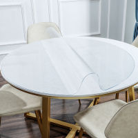 Round Transparent Tablecloth Waterproof Oilproof Table Cloth PVC Plastic Soft Glass Living Room Kitchen Coffee Table Cover Mat