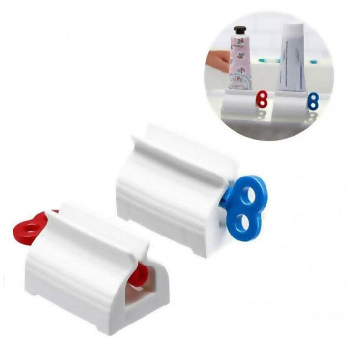 Toothpaste Tube Squeezers Roller Rotating Tool Face Cleanser Clip