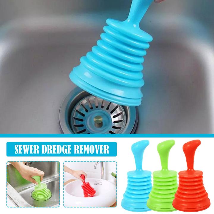 Small Compact Plunger Powerful Ergonomic Handle Bathroom Kitchen Sink  Bathtub And Shower Drain Unclog Fast & Easy Minimal Effort