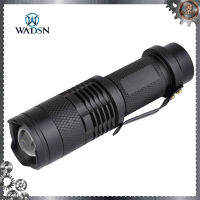 WADSN Mini Telescopic Zoom ยุทธวิธี Scout Light 100 Lumens การล่าสัตว์ไฟฉาย Strobe อลูมิเนียม Fast หมวกนิรภัยคลิป Rail Mount