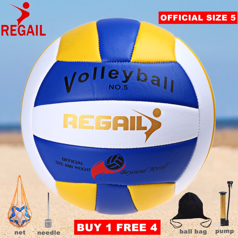 REGAIL No.5 Official Size Volleyball Training Racing Competition Beach Game Ball 
