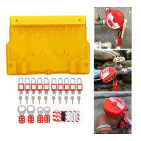 Lockout Tagout Station 10 แม่กุญแจ 20 คีย์ 10 Tag 4 Buckle Lockout Station พร้อมฝาปิด