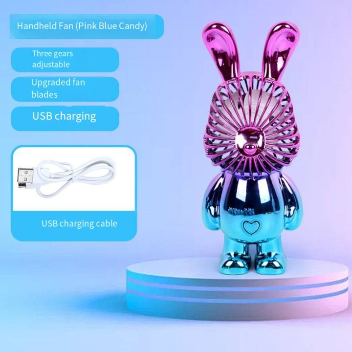2023-new-usb-small-fan-hanging-neck-handheld-lazy-mini-learless-astronaut-space-rabbit-small-electric-fan-portable-hanging-rope