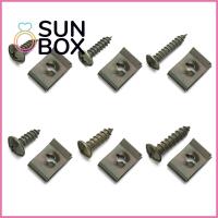 SUN BOX 10pcs คุณภาพสูง M4สกรู M5 ตนเองแตะสกรู 6รูปแบบ ตัวยึดโลหะ พลาสติกคลุม รถจักรยานยนต์รถสกูตเตอร์ รถ ATV จักรยานยนต์ eBike