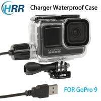 ฮีโร่ปลอกหุ้มสำหรับ Gopro 11/10/9สายประตูแบตเตอรี่รูกันน้ำชาร์จสีดำป้องกันซองกันน้ำสำหรับรถจักรยานยนต์