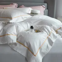 New 1000TC Egyptian Cotton Bedding Sets Luxury Jacquard Duvet Cover Flat sheet Pillowcase