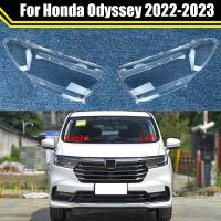 ฝาครอบไฟหน้ารถไฟหน้าอัตโนมัติสำหรับ Honda Odyssey 2022 2023ฝาครอบโคมไฟโป๊ะเคสเลนส์กระจกเปลือกไฟหน้า