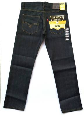 jeans ยีนส์ขากระบอก กางเกงยีนส์ขายาวชาย ผ้าไม่ยืด- ขากระบอกธรรมดา กระเป๋าหลังลายลีวาย มี 2 สี สียีนส์เข้ม สียีนส์น้ำเงิน Size 28-36