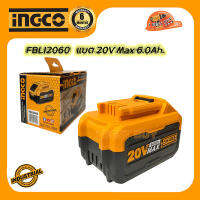 INGCO FBLI2060 แบตเตอรี่ลิเธี่ยม Lithium-ion battery 20V max 6.0Ah