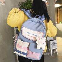 ideafashionshop(ID1805) กระเป๋าเป้สีทรูโทน about the bag ใบใหญ่ ช่องใส่ของเยอะ