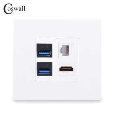 【NEW Popular89】 CoswallPanel/มาตรฐานแผงหญิงหญิง HDMI 2.0 Amp; 2 USB 3.0พอร์ต CAT6 RJ45อินเทอร์เน็ต