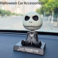 Christmas Eve Terror Jack Shakes His Head Doll Car Decoration Skeleton Halloween Personalized Decoration Car Interior Supplies