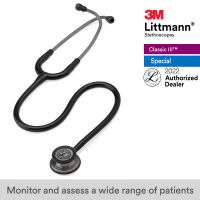 3M Littmann Classic III Stethoscope, 27 inch, #5811 (Black Tube, Smoke-Finish Chestpiece, Stainless Stem &amp; Eartubes)