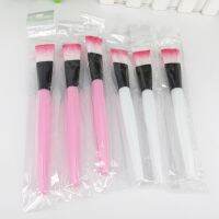 【cw】 10 Pc Professional Mask Brush Soft Nylon Makeup Brushes White or Pink Plastic Handle Cosmetic Make Up Tools Convenient and Clean ！