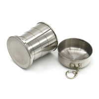 75ml150ml250ml stainless steel folding cup portable outdoor travel camping escopic wine glass with keychain sailor cup