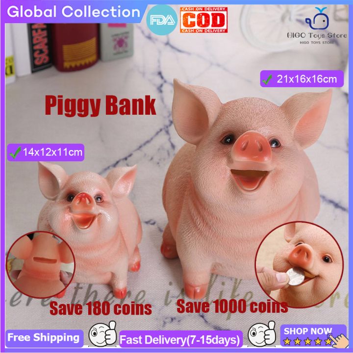 กระปุกหมูออมสินเด็กpiggy-bankของใช้ในครัวเรือนของเล่นเด็กกล่องเงินการ์ตูนรูปหมูวันเกิดของขวัญเหรียญกล่องเก็บของ