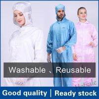 【hot sale】☂ D03 Overall Jumpsuit Coverall ESD PPE Suit Washable Reusable Anti Static Overalls laboratory Cleanroom Cloth Dust-proof Hooded Coveralls Isolation Protective Clothing Work Wear Clothes Antistatic Safety