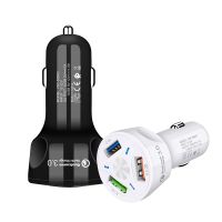 New 5V/7A Car Charger 3Usb Multi-Port Car Charger One-To-Three Fast Charge Qc 3.0 Car Cigarette Lighter 2023