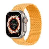 สายผ้าไนลอนสำหรับสายคาด Apple Watch สายเดี่ยวแบบถักยืดหยุ่น44มม. 40มม. 45มม. 41มม. 49มม. 38มม. 42มม. Iwatch 7 Se 4 5 6 8สายรัดพิเศษ