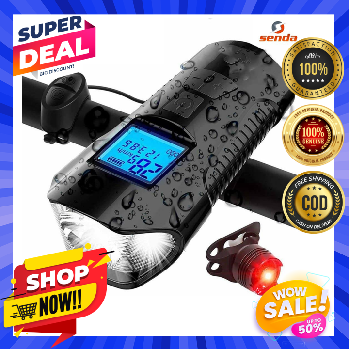 4IN1 LED Bike Light Waterproof Bicycle Front Lamp Headlight & Backlight