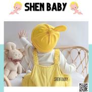 Mũ nón thắt nút chất cotton đáng yêu cho bé 0-12 tháng Shen baby MD25