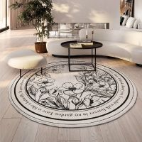 Modern Bedroom Decor Round Carpet Minimalist Large Area Carpets for Living Room Thicken Plush Lounge Rug Home Chair Floor Mat