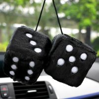 ✵☃❏ Car Pendant Interior Craps Gifts Adornment Plush Dice Cute Rear View Mirror Charms Accessories Hanging Decor Ornaments