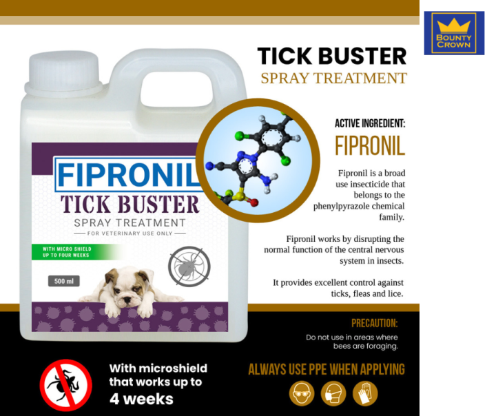 Tickbuster 500ml Fipronil Treatment Spray Furfect Bundle Antiflea