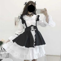 Olliles ผู้หญิงแม่บ้านชุดอะนิเมะผ้ากันเปื้อนชุด Lolita Dress Men Cafe เครื่องแต่งกายคอสเพลย์