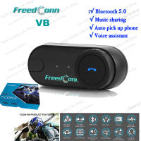 New Freedconn T com Vb Motorcycle Intercom Bluetooth 5.0 Music Sharing Intercom หมวกกันน็อคBluetooth Intercom 800Mอินเตอร์คอมแบบมีบลูทูธหูฟังFM Radio Interphone