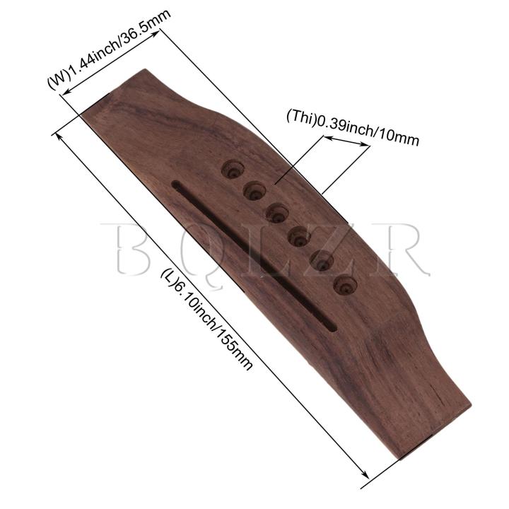 สะพานกีตาร์คลาสสิคหย่องกีต้าร์คลาสสิคไม้โรสวู้ดสำหรับกีตาร์อุปกรณ์เสริม-pack-of-2