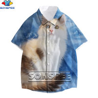 SONSPEE Ragdoll Cat 3D Printing Short Sleeve Shirt Men and Women Children Harajuku Half Sleeve Asian Code 6XL2021 New Summer