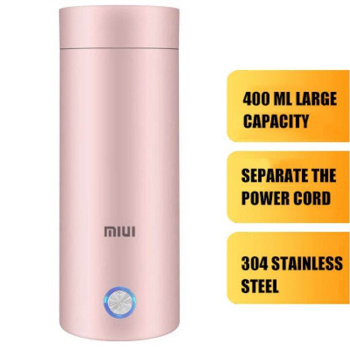 Smart Water Kettle USB Portable Electric Kettles 400ml Make Tea Coffee Travel Keep Thermal Cup