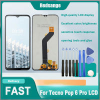 สำหรับ Tecno Pop 6 Pro BE8หน้าจอ LCD แสดงด้วยชุดหน้าจอสัมผัส Digitizer